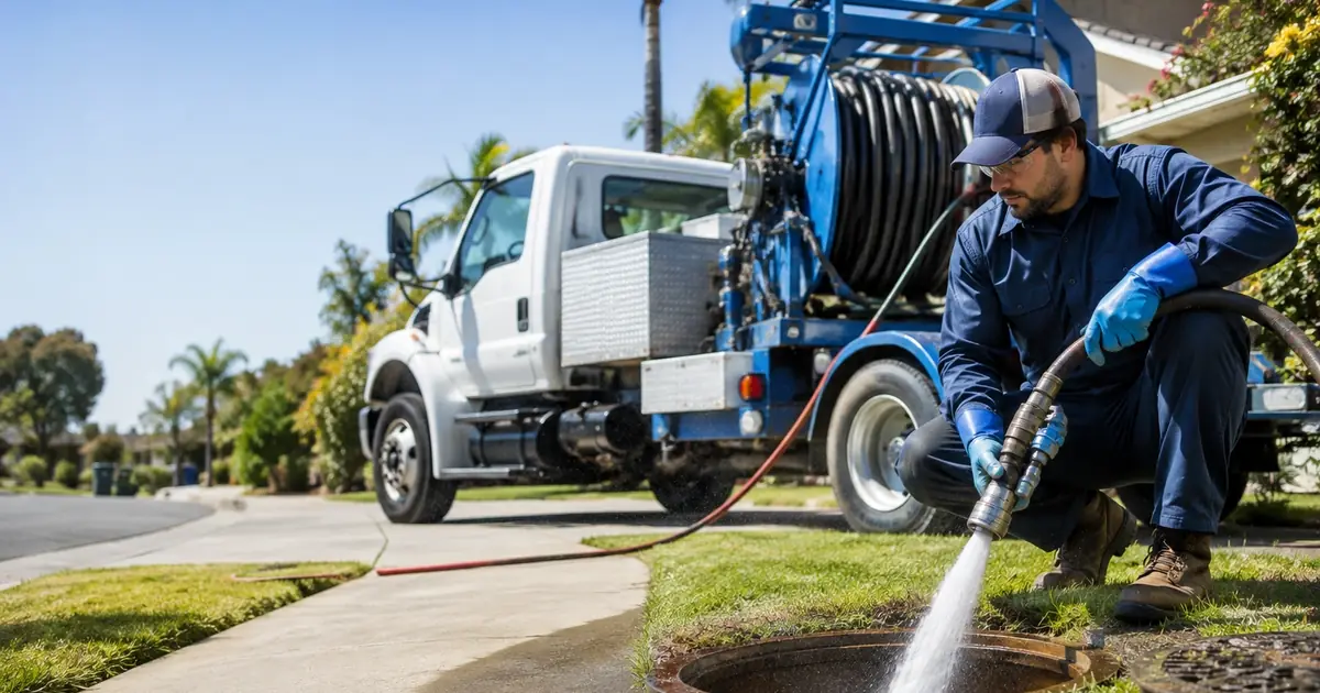 Hydro jet sewer cleaning Fowler