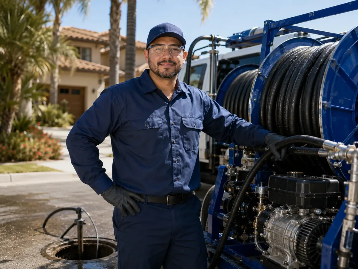 Hydro jet sewer cleaning in Fowler