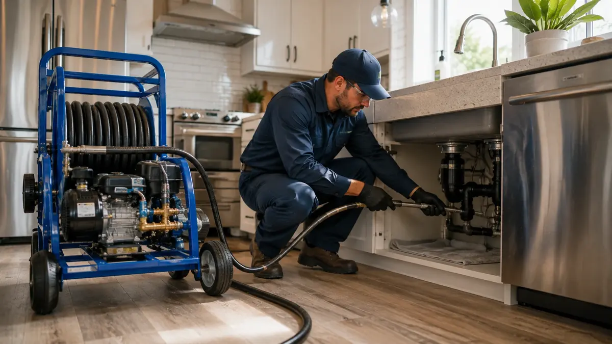 Kitchen Drain Hydro Jetting in Fowler