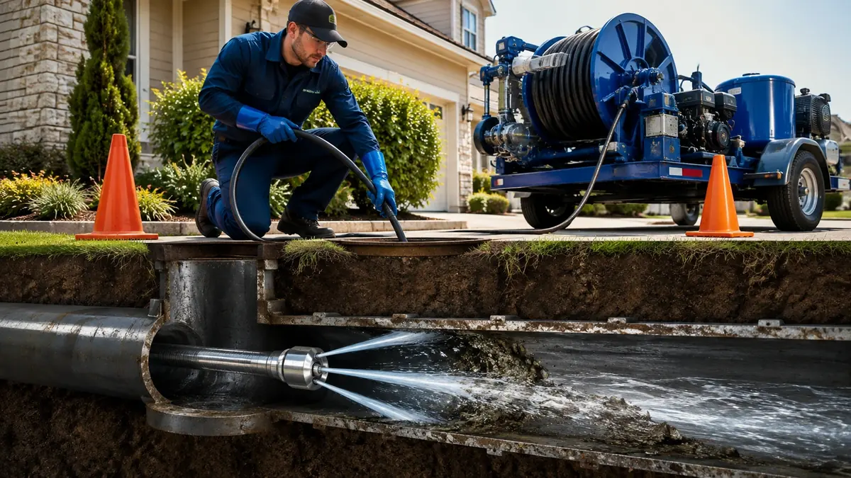 Main Sewer Line Hydro Jet Cleaning in Fowler