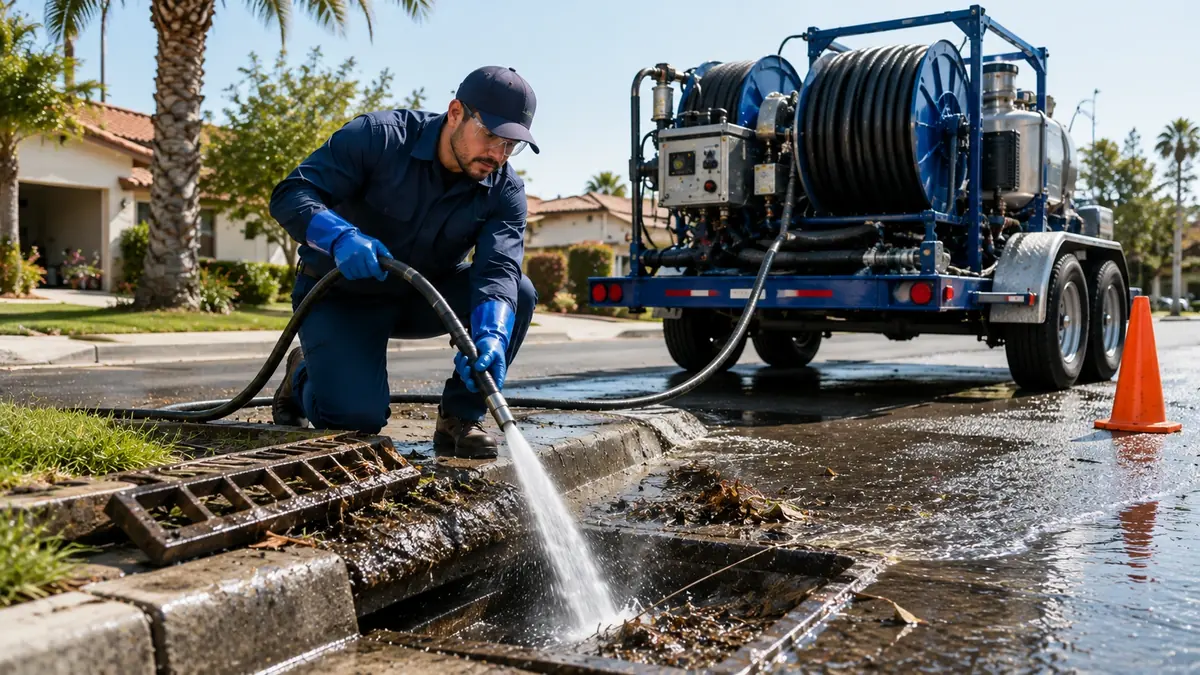 Storm Drain Hydro Jet Cleaning in Fowler